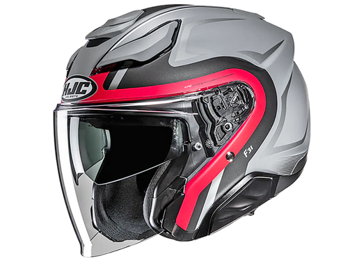 Купить Мотошлем Открытый HJC F31 Bask MC1SF / Серо-красный