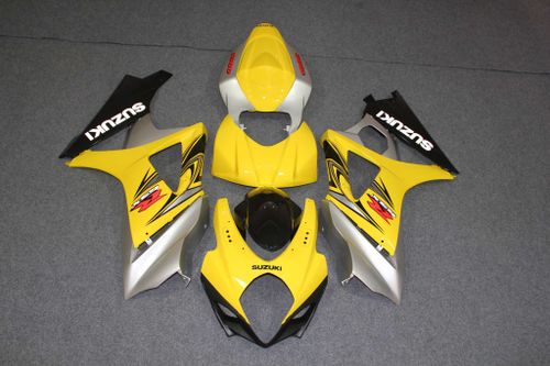 Комплект пластика для мотоцикла Suzuki GSX-R1000 07-08 Желто-Серый