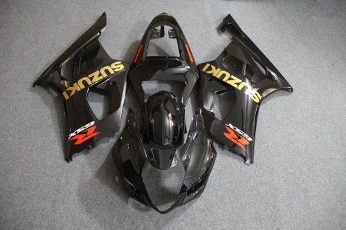 Комплект пластика для мотоцикла Suzuki GSX-R1000 03-04 Черный с золотыми наклейками