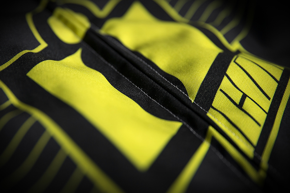 Мотокуртка - ICON OVERLORD (текстиль, серо-салатовая)