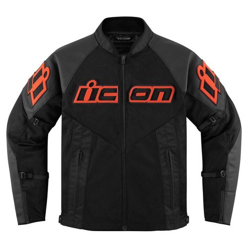 Mesh AF Leather Jacket / Черно-красный