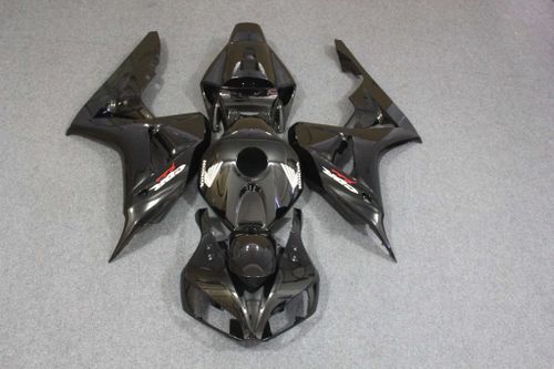 Комплект пластика для мотоцикла Honda CBR 1000RR 06-07 Черный с белыми наклейками