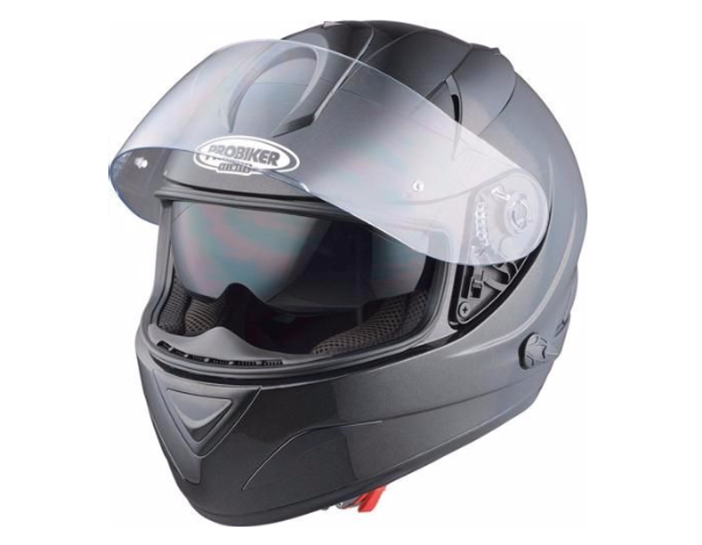 Мотошлем - PROBIKER PR2 (металлик, черный)