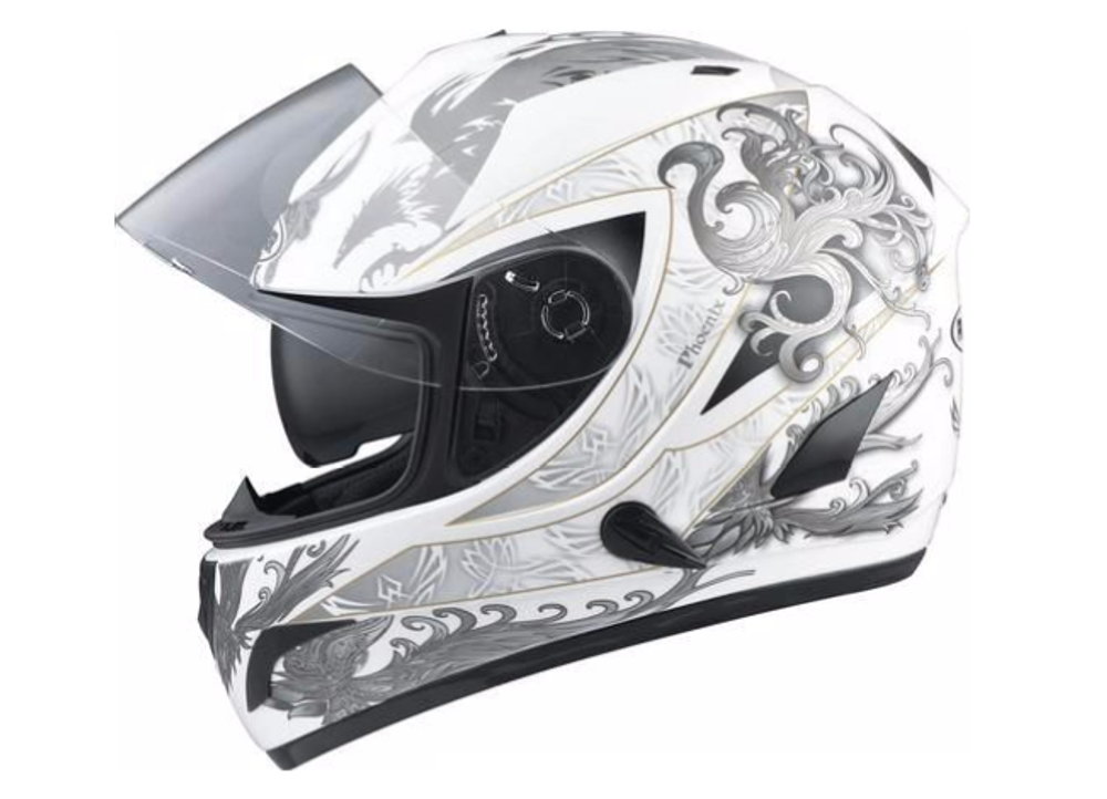 Мотошлем - PROBIKER PR2 (бело-серый)