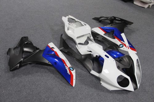 Комплект пластика для мотоцикла BMW S1000RR Бело-Сине-Черный 12-14, HP4 12-14