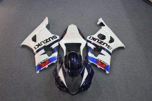 Комплект пластика для мотоцикла Suzuki GSX-R1000 03-04 Бело-Синий