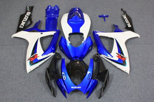 Комплект пластика для мотоцикла Suzuki GSX-R600/750 06-07 Сине-Белый