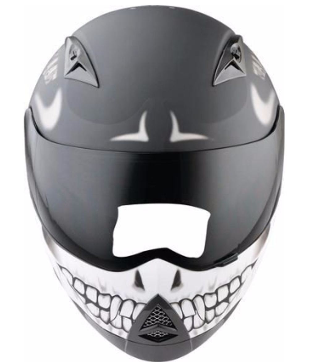Мотошлем - STREETFIGHTER TRANSFORMER (матовый, черно-белый)