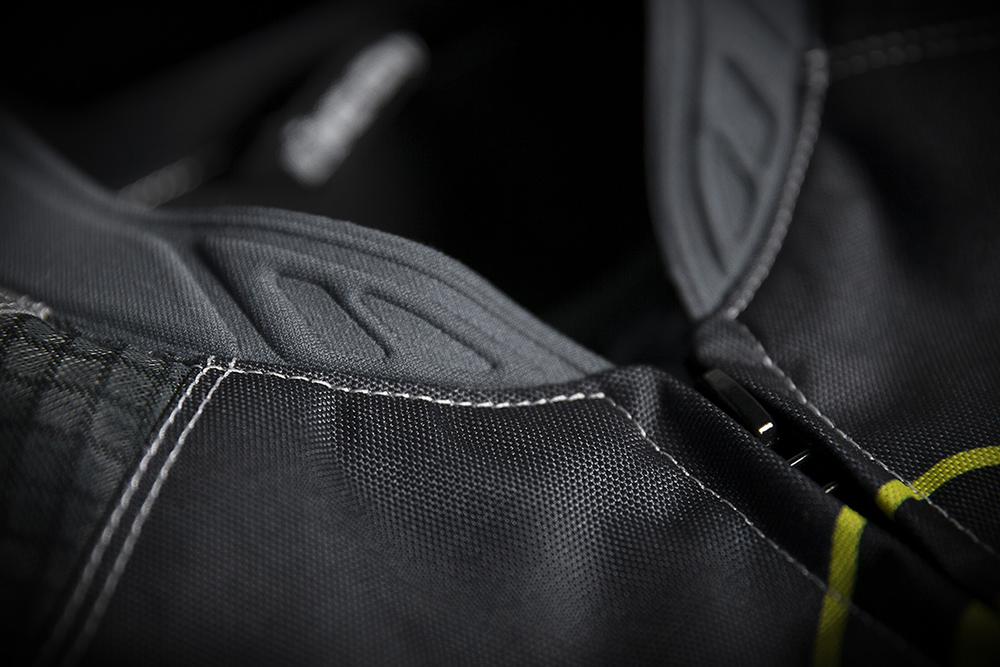 Мотокуртка - ICON OVERLORD (текстиль, серо-салатовая)