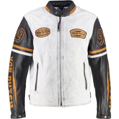 Von Dutch - California Men Air Cuir Jacket / Бело-черный