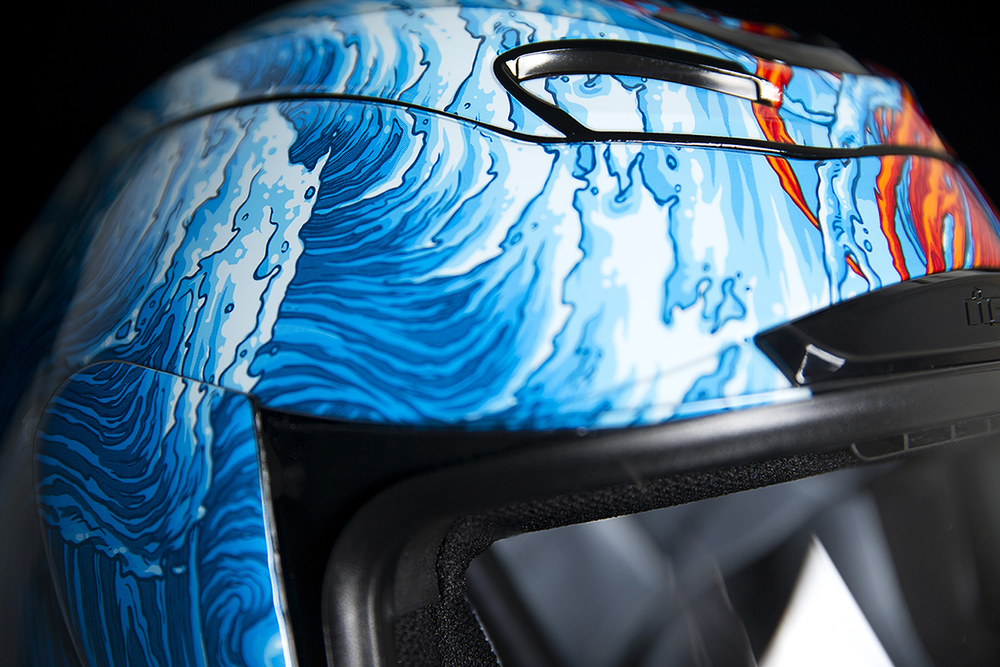 Мотошлем - ICON AIRMADA ELEMENTAL (оранжево-голубой)