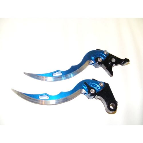 Короткие рычаги тормоза/сцепления в форме ножей для мотоциклов Honda Голубой