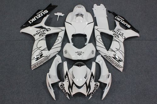 Комплект пластика для мотоцикла Suzuki GSX-R600/750 06-07 Corona Extra бело-черный