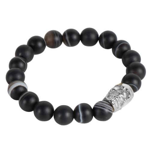 Bracelet skull Pierre Véritable / Черно-серый