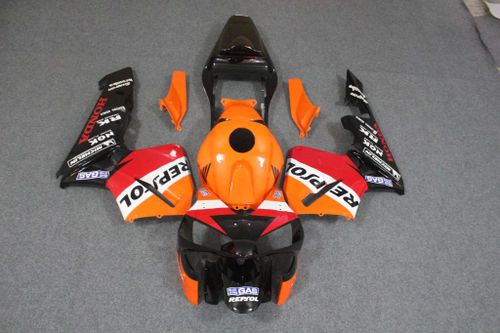 Комплект пластика для мотоцикла Honda CBR 600 RR 03-04 Repsol Оранжевый