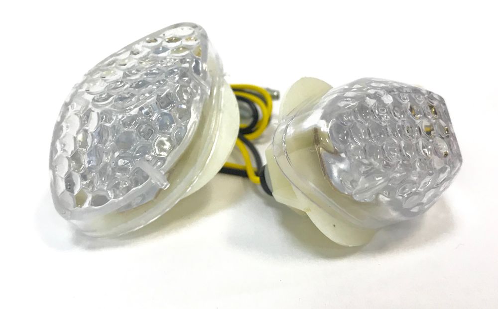 Поворотники капельки встраиваемые в пластик для мотоциклов Honda Прозрачный