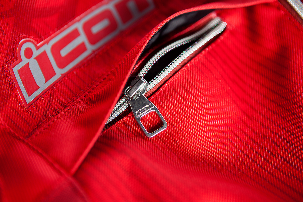 Мотокуртка - ICON HELLA 2 (женская, текстиль, красная)