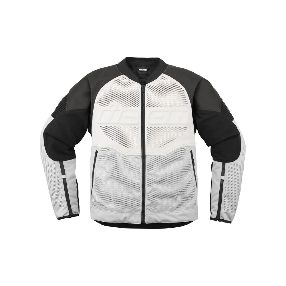 Overlord 3 Leather Jacket / Бело-черный