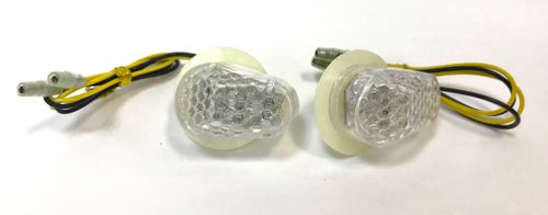 Поворотники капельки встраиваемые в пластик для мотоциклов Yamaha Прозрачный