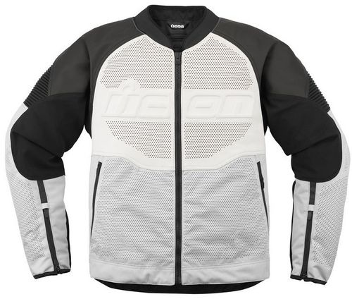 Overlord 3 Leather Jacket / Бело-черный