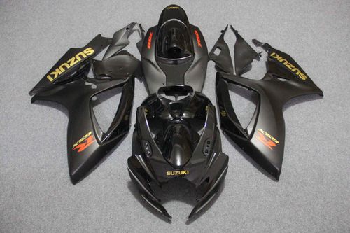 Комплект пластика для мотоцикла Suzuki GSX-R600/750 06-07 Черный с Золотыми наклейками COLOR+
