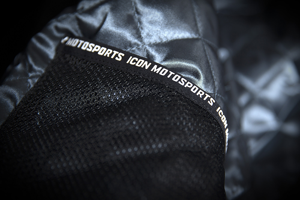 Мотокуртка - ICON OVERLORD (текстиль, серо-желтая)