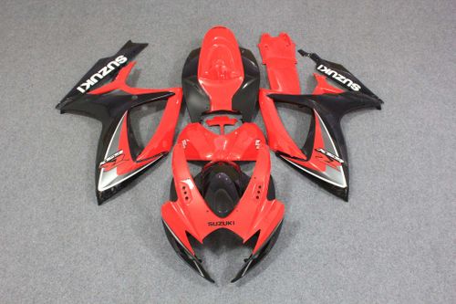 Комплект пластика для мотоцикла Suzuki GSX-R600/750 06-07 Красно-Черный COLOR+