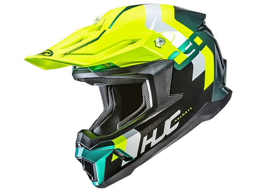Купить Мотошлем Кроссовый HJC C50 Primal MC4 / Зелено-черный